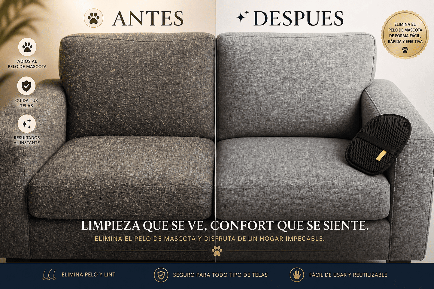 MimoGlove™ — Manopla Quitapelos Reutilizable para Mascotas